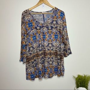 Artisan NY Bohemian Style Plus Size Blouse Tunic